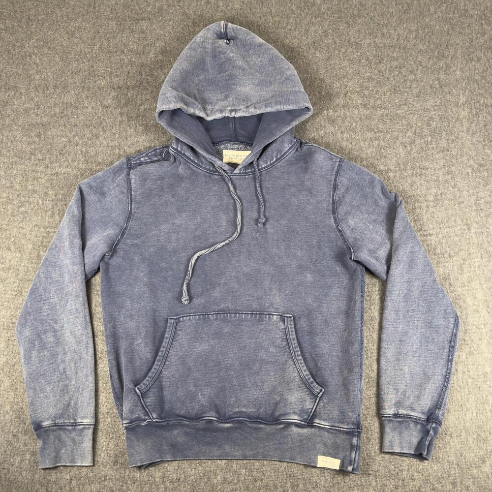 Denim & Supply Ralph Lauren Hoodie Mens Medium Blue USA Flag Fleece Pullover